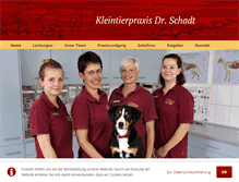 Tablet Screenshot of kleintierpraxis-schadt.de